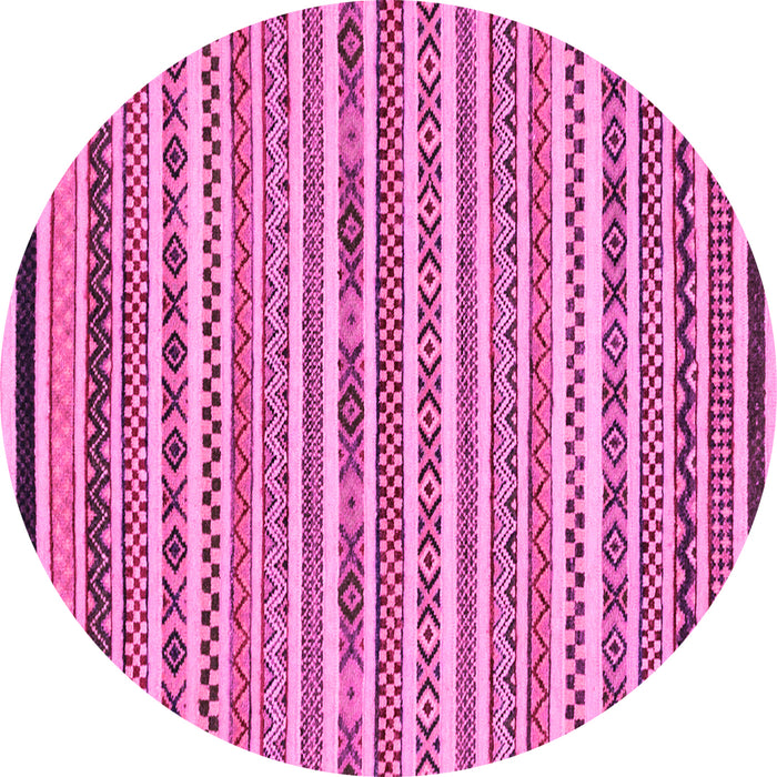 Round Abstract Pink Modern Rug, abs2268pnk