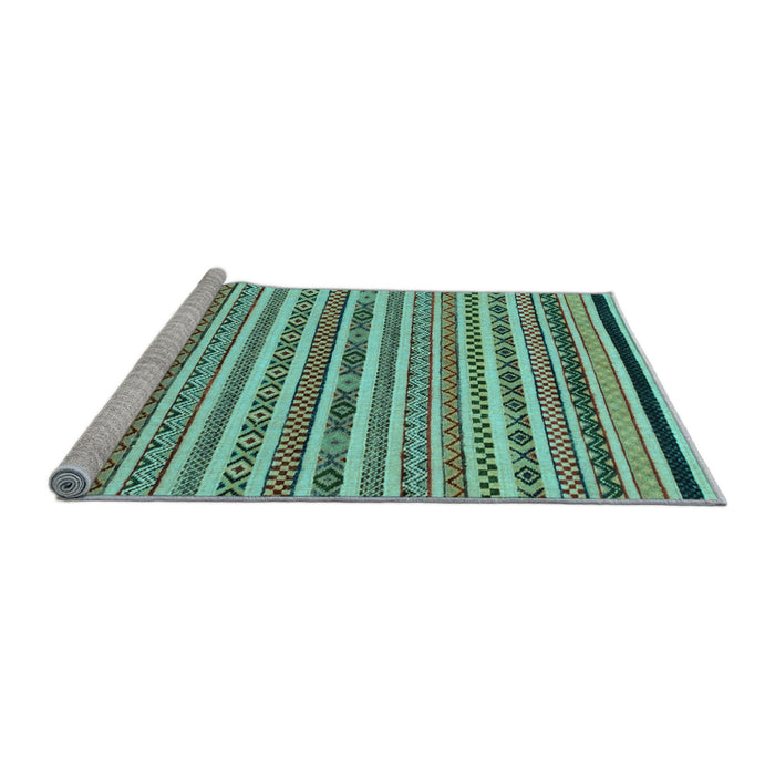 Sideview of Machine Washable Abstract Light Blue Modern Rug, wshabs2268lblu