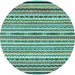 Round Abstract Light Blue Modern Rug, abs2268lblu