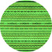 Round Machine Washable Abstract Green Modern Area Rugs, wshabs2268grn