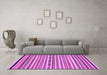 Machine Washable Abstract Purple Modern Area Rugs in a Living Room, wshabs2268pur