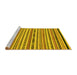 Sideview of Machine Washable Abstract Yellow Modern Rug, wshabs2268yw