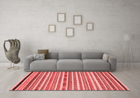 Machine Washable Abstract Red Modern Rug, wshabs2268red