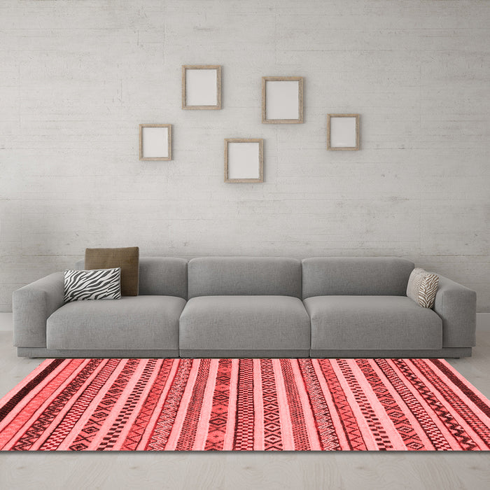 Modern Red Washable Rugs