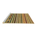 Sideview of Machine Washable Abstract Yellow Rug, wshabs2269