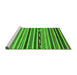 Sideview of Machine Washable Abstract Green Modern Area Rugs, wshabs2269grn