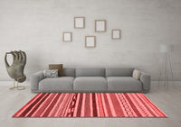 Machine Washable Abstract Red Modern Rug, wshabs2269red