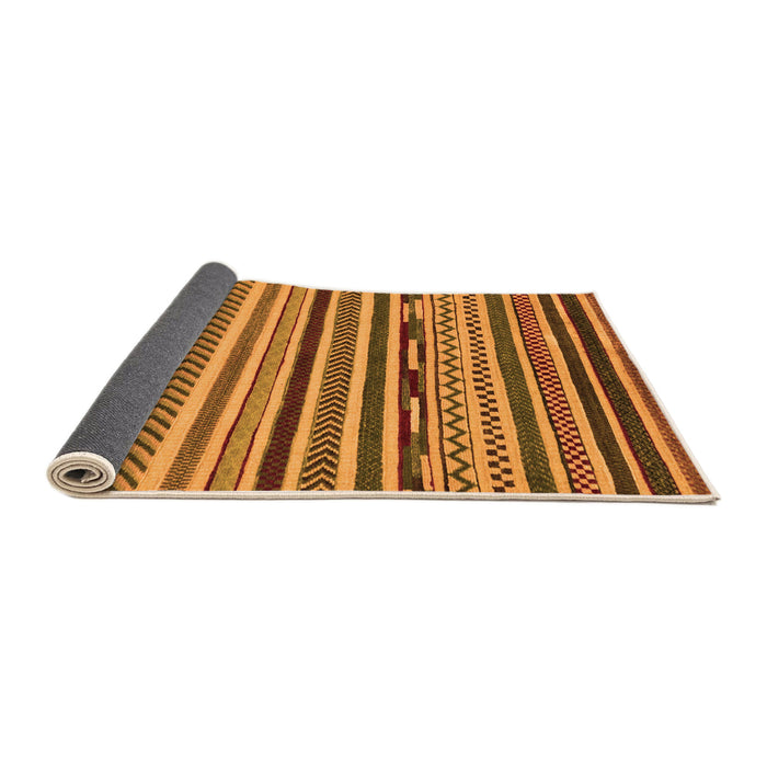 Sideview of Abstract Orange Modern Rug, abs2269org