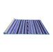 Sideview of Machine Washable Abstract Blue Modern Rug, wshabs2269blu