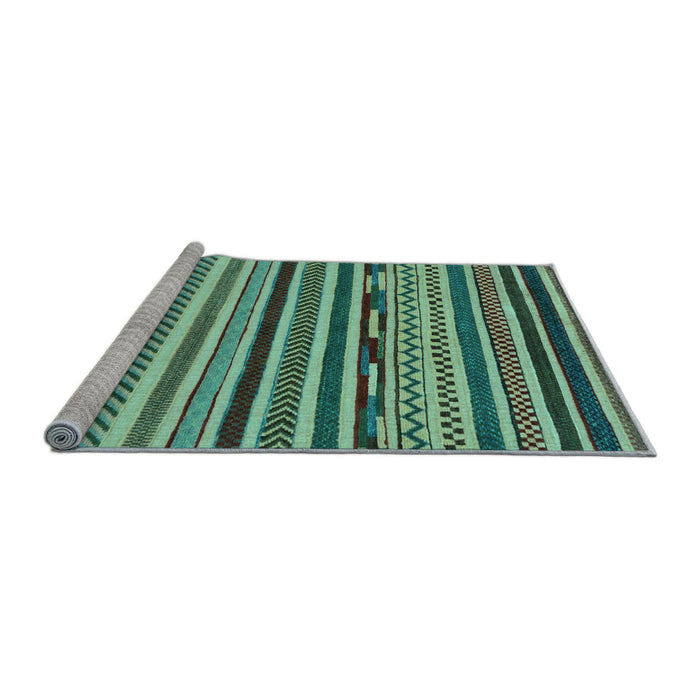 Sideview of Machine Washable Abstract Light Blue Modern Rug, wshabs2269lblu