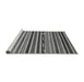 Sideview of Machine Washable Abstract Gray Modern Rug, wshabs2269gry