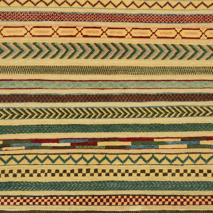 Machine Washable Abstract Yellow Rug, wshabs2269