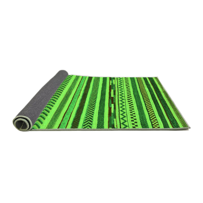 Sideview of Abstract Green Modern Rug, abs2269grn