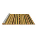 Sideview of Machine Washable Abstract Brown Modern Rug, wshabs2269brn