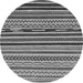 Round Abstract Gray Modern Rug, abs2269gry