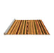 Sideview of Machine Washable Abstract Orange Modern Area Rugs, wshabs2269org