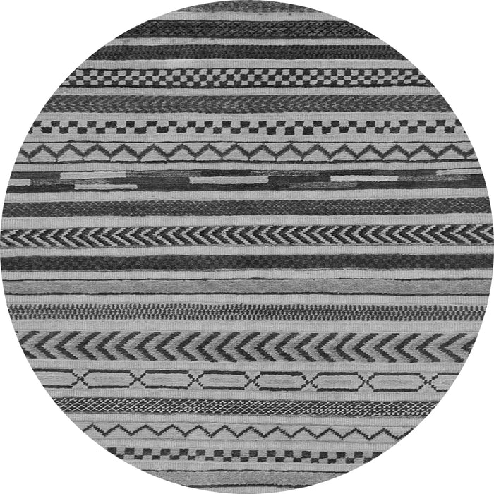 Round Machine Washable Abstract Gray Modern Rug, wshabs2269gry