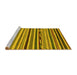 Sideview of Machine Washable Abstract Yellow Modern Rug, wshabs2269yw