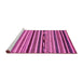 Sideview of Machine Washable Abstract Pink Modern Rug, wshabs2269pnk