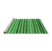 Sideview of Machine Washable Abstract Emerald Green Modern Area Rugs, wshabs2269emgrn