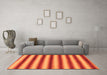 Machine Washable Abstract Orange Modern Area Rugs in a Living Room, wshabs226org