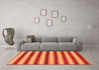 Machine Washable Abstract Orange Modern Rug, wshabs226org