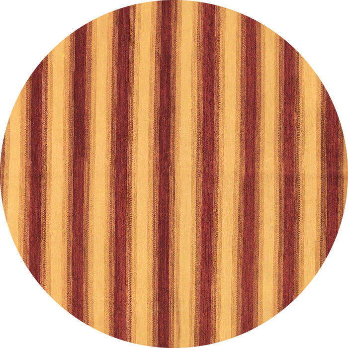 Round Abstract Brown Modern Rug, abs226brn