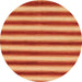 Round Abstract Orange Modern Rug, abs226