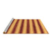 Sideview of Machine Washable Abstract Brown Modern Rug, wshabs226brn