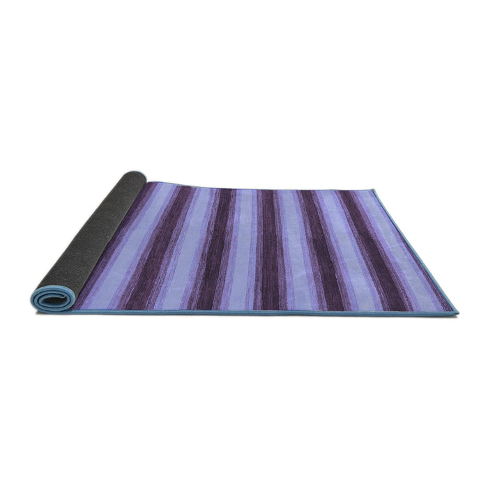 Sideview of Abstract Blue Modern Rug, abs226blu