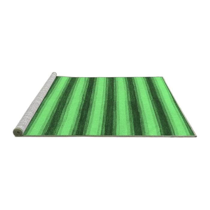 Sideview of Machine Washable Abstract Emerald Green Modern Area Rugs, wshabs226emgrn