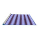 Sideview of Machine Washable Abstract Blue Modern Rug, wshabs226blu