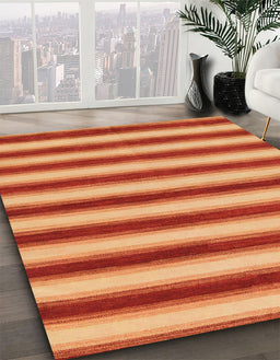 Machine Washable Abstract Orange Rug in a Family Room, wshabs226