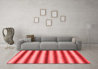 Machine Washable Abstract Red Modern Rug, wshabs226red