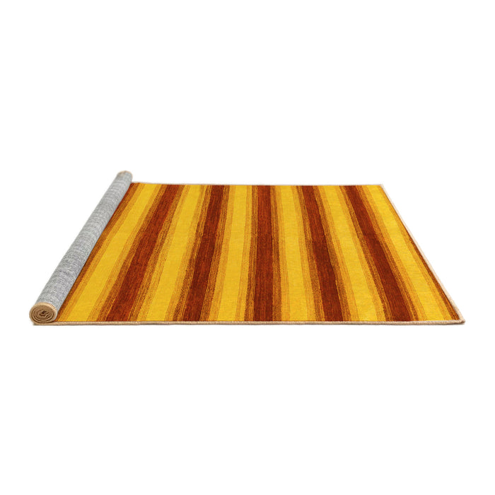 Sideview of Machine Washable Abstract Yellow Modern Rug, wshabs226yw