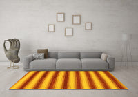 Machine Washable Abstract Yellow Modern Rug, wshabs226yw