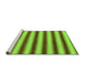 Sideview of Machine Washable Abstract Green Modern Area Rugs, wshabs226grn