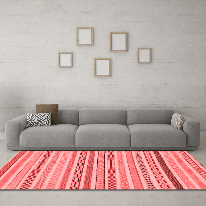 Modern Red Washable Rugs