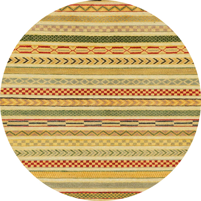 Round Machine Washable Abstract Sedona Brown Rug, wshabs2270