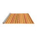 Sideview of Machine Washable Abstract Orange Modern Area Rugs, wshabs2270org