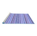 Sideview of Machine Washable Abstract Blue Modern Rug, wshabs2270blu