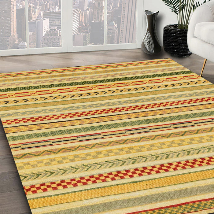 Abstract Sedona Brown Modern Rug in Family Room, abs2270