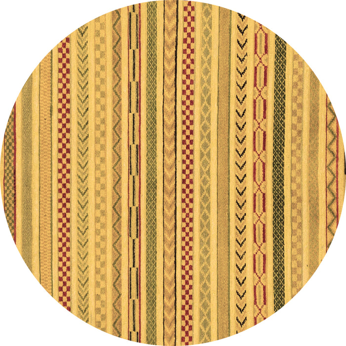 Round Abstract Brown Modern Rug, abs2270brn