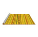 Sideview of Machine Washable Abstract Yellow Modern Rug, wshabs2270yw