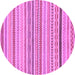 Round Abstract Purple Modern Rug, abs2270pur