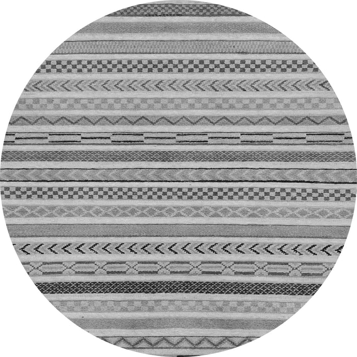 Round Abstract Gray Modern Rug, abs2270gry