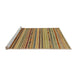 Sideview of Machine Washable Abstract Metallic Gold Rug, wshabs2271