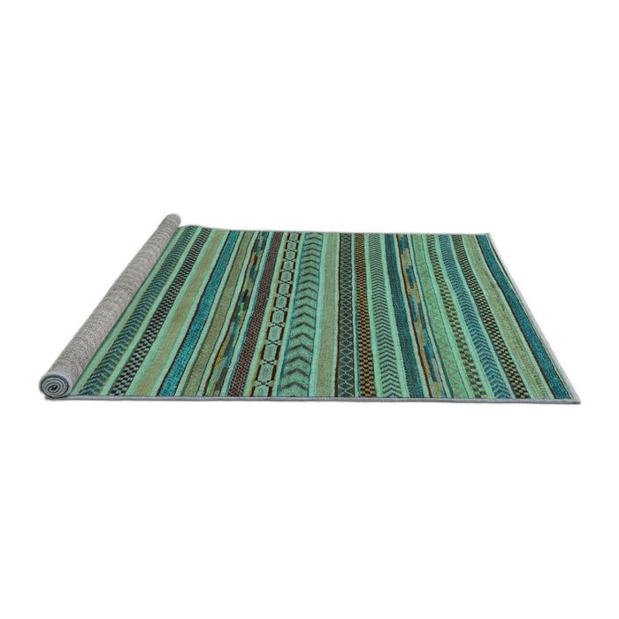 Sideview of Machine Washable Abstract Light Blue Modern Rug, wshabs2271lblu