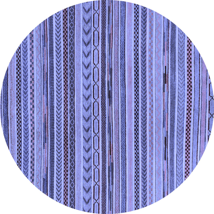 Round Machine Washable Abstract Blue Modern Rug, wshabs2271blu