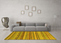 Machine Washable Abstract Yellow Modern Rug, wshabs2271yw